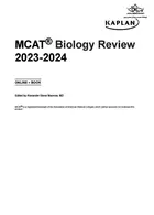 MCAT Biology Review 2023-2024 Kaplan Publishing