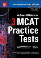 McGraw-Hill Education 3 MCAT Practice Tests, 3rd Edition2016 آزمونهای آزمایشی ام سی ای تی مک گرا هیل