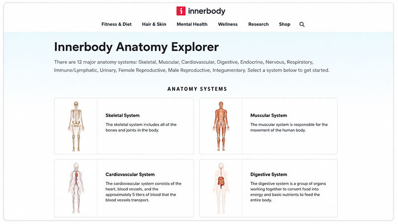 وب سایت InnerBody